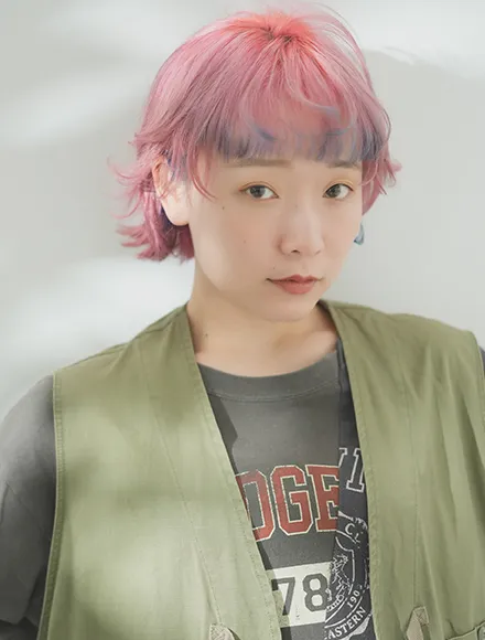 ハイトーンウルフボブ