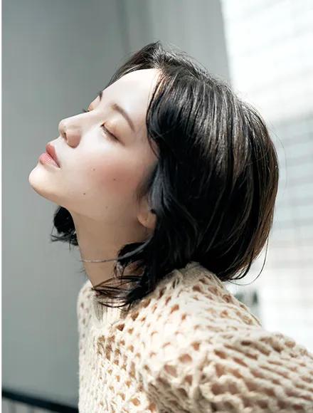 ミディアムくびれヘア